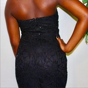 Morgan & Co Sequin Long Cocktail Dress